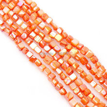 High Quality 5-7mm Pretty Freeform Shape Orange Color Shell MOP Loose Beads Strand 15" DIY Creative Jewellery Making w2107 2024 - buy cheap