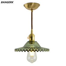 Lámpara colgante de cobre Edison para decoración del hogar, accesorio de iluminación colgante de cristal y Latón para Loft antiguo 2024 - compra barato