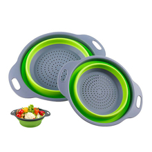 Basedidea Silicone Colander Set Fruit and Vegetable Washing Basket Collapsible Food Grade Draining Strainer 2024 - buy cheap