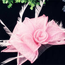 17 видов цветов элегантные sinamay вуалетки перьевые цветы для свадьбы аксессуары для волос головные уборы для невесты Детские головные уборы для вечеринки OF1548 2024 - купить недорого