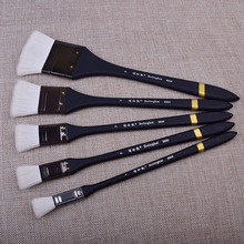 6pcs/set scrubbing art supplies oil paint brush artists water color brush wool hair Easy Clean wooden paintbrush stationery 2024 - buy cheap