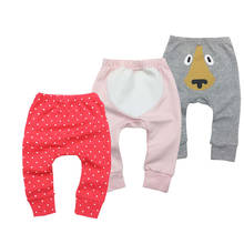 3pcs/lot Baby 100%Cotton pink Pants Girls Boys Baby Pants Heart Shape Baby Trousers Kids Children Clothes pp Baby Leggings pants 2024 - buy cheap