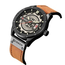 CURREN-Reloj de pulsera de cuarzo para hombre, cronógrafo de lujo, con fecha, de cuero, creativo, masculino 2024 - compra barato