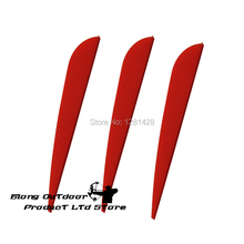 100Pcs 4" Fletching Vane Round Back TPU Plastic Arrow Bow Hunting Archery Red Color Vane Hunting Free Shipping 2024 - buy cheap