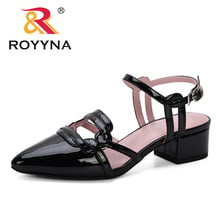 ROYYNA 2019 New Popular Ankle Strap Heels Women Sandals Summer Shoes Feminimo Pointed Toe High Heels Party Dress Sandals Trendy 2024 - buy cheap