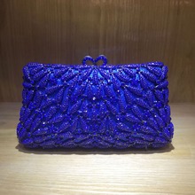 Luxury Blue Diamond Women Clutch Evening Bag Fashion Lady Party Purse Best Christmas Gift Banquet Chain Handbags Dinner Bags 2024 - buy cheap