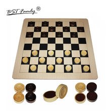 International Checkers Wooden Chess Set 47*47*0.3cm Folding Checkerboard Magnetic Chess Game 100 or 64 Checker BSTFAMLY T1 2024 - buy cheap