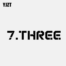 YJZT 12.8CM*2.2CM 7.THREE Vinyl Decal Car Sticker Powerstroke Truck Diesel Stacks Black/Silver C3-0992 2024 - buy cheap