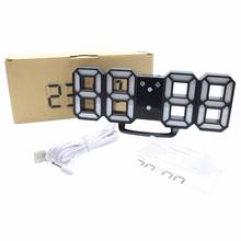 Modern 3D LED Digital Clock Table Clock Watches 24 or 12-Hour Display Alarm Snooze Alarm Clock For Home Room Decal Gift 2024 - buy cheap