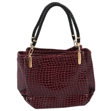 Fashion Women Crocodile Pattern Leather Shoulder Bag Female Tote Handbag, Red 2024 - buy cheap