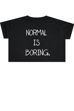 Camiseta corta de Sugarbaby Normal Is Boring para mujer y niña, remera divertida Hipster con estampado Grunge Kale Goth Punk 2024 - compra barato