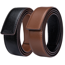 Hi-Tie Luxury Cowskin Genuine Leather Belt without Buckle Designer Mens Leather Belt Body No Buckle Pin H Buckle Leather Belts 2024 - buy cheap