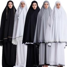2 шт. мусульманские женщины молитвенный набор Абая, головной платок Jellaba накладные исламские хиджаб Maxi юбка арабский Средневосточный набор Молитвенное обслуживание 2024 - купить недорого