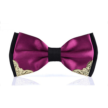 Moda cor sólida gravata borboleta para homens clássico borboleta cravat doces cor bowtie camisa acessórios 2024 - compre barato