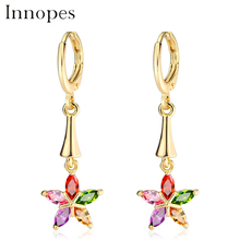 Innopes vintage flowers earings fashion jewelry ethnic gold earrings color  earrings 2024 - buy cheap