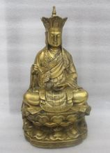 Elaborada estatua de latón chino budista exorcista tierra tesoro bodhisattva favorable 2024 - compra barato