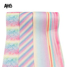 AHB 2Y/Bag 3'' Glitter Ribbon Shiny Mermaid Leather Ribbon 75MM DIY Hair Accessories Gifts Wrapping Decor Handmade Materials 2024 - buy cheap