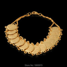 Новый модный золотистый браслет с монетами Аллах, полные браслеты, браслеты для женщин муссарабич, Ближний Восток, африканские ювелирные изделия для мужчин 2024 - купить недорого