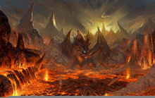 Dragon Mountain Hell Flame backdrop  High quality Computer print party background 2024 - buy cheap