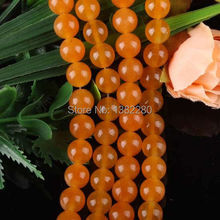 ! Wholesale 8mm Orange chalcedony Round Loose Beads chalcedony Strand 15"  2pcs/lot fashion jewelry   JT6145 2024 - buy cheap