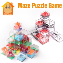 Kids Educational Toys 3D Puzzle Maze With Beads IQ Game For Adults Cube Cognition Puzzle Box Enfant Learning Toy Hand Games 2024 - buy cheap