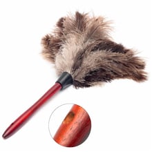 1pcs 40cm Ostrich Natural Feather Duster Brush With Wood Handle Anti-static Cleaning Tool Household Furniturer Car Dust Cleaner 2024 - buy cheap