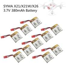 Batería lipo de 3,7 V para Dron Syma X21 X21W RC, piezas de repuesto de cuadricóptero 3,7 V 380mAh, 10 Uds. 2024 - compra barato