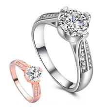 Flower Crystal Wedding Ring For Women Aneis Jewelry Accessories Rose Gold Gold Engagement Ring Fabulous Rings For Women Anillos 2024 - buy cheap