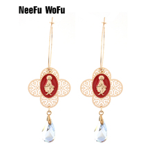 NeeFu WoFu Drop Resin Earring Natural Stone Earrings Fashion Big Earring Dangle large Sculpture Long Brinco Ear Oorbellen 2024 - buy cheap