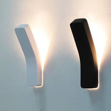 Fashion brief modern bedside lamps 3 watt LED Iron wall lamp AC 86-265V white/black 2024 - buy cheap