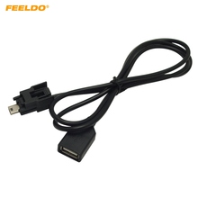 FEELDO 10Pcs Car Audio Radio USB to Mini USB Port Switch Cable Adapter for Nissan X-Trail Tenna Bluebird Sylphy #MX5661 2024 - buy cheap