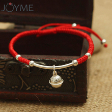Lucky Red Rope String Bracelet & Bangle 100% Real 925 Silver Bracelet Women Amulet Handmade Bell Charm Buddha Sterling Jewelry 2024 - buy cheap