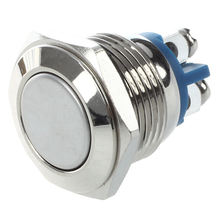 Top quality 16mm Flush Mounted Momentary SPST Stainless Round Push Button Switch 2024 - buy cheap
