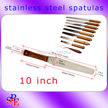 Two in One Open the Bottle Caps and Dig 10 Inch Stailess Steel Spatulas for Ink with Wooden Handle 2024 - buy cheap