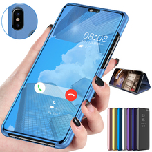 Чехол для телефона huawei P30 Lite, кожаный чехол с откидной крышкой для huawei P30 Pro P 30 Lite Pro, умный зеркальный Чехол-книжка 2024 - купить недорого