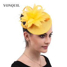 Women Fashion Headwear Fancy Feather Flowe Hair Accessories For Derby Ladies Fascinators Hair For Mesh New Headwear Hair Pins 2024 - buy cheap