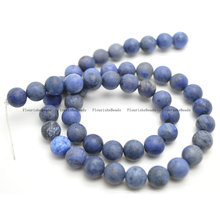 Natural Matte Dumortierite Stone Round Loose Beads DIY Jewelry Necklace Making Supplies 4mm 6mm 8mm 10mm 12mm 2024 - buy cheap