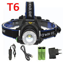 1200lm XM-L T6 LED Headlamps Headlight 3 Mode Headlights Headlamp LED light Waterproof Head Torch+ 18650 Battery + Charger 2024 - buy cheap