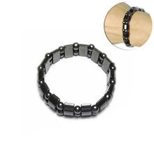 Half Moon Magnetic Black Stone Magnetic Therapy Health Care Bracelet Weight Loss Round Black Stone Bracelet 1 pcs 2024 - buy cheap