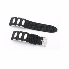 Pulseira de silicone à prova d'água, 22 24mm, pulseira preta, com fivela de pino, para iwc, tag heuer, panerai, jarger, lecoulrolex 2024 - compre barato