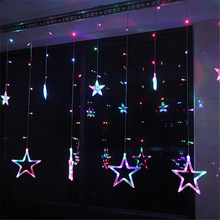 Guirnalda de luces LED para decoración de Navidad y boda, cortina de estrella de hadas, AC110V o 220V, 2M 2024 - compra barato