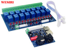 Interruptor de relé de 16 canales, controlador DMX512, salida de relé de alto voltaje, decodificador DMX512, atenuador máximo 10A 2024 - compra barato