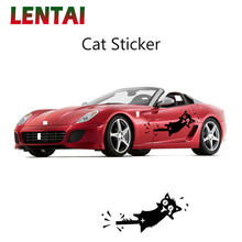 LENTAI 1PC Car Stickers 3D Cool cat styling Decal For Ford Focus MK2 2 3 Fiesta Mondeo MK4 Kuga Fusion Ranger Toyota Corolla 2024 - buy cheap