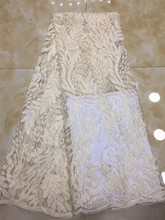 Вышитая сетчатая ткань высокого качества, ткань из искусственного кружева в африканском стиле для вечернего платья 2024 - купить недорого
