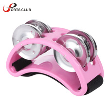 Hot Sale High Quality Foot Tambourine Percussion Musical Instrument 2 Sets Metal Jingle Bell 2024 - buy cheap