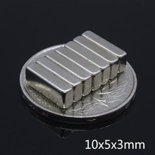 20pcs 10 x 5 x 3 mm Block Super Strong Small Powerful permanent Magnet Rare Earth Neodymium Magnets 10*5*3 Cuboid Magnetic 2024 - buy cheap
