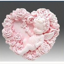 New Rose Angel S0156 Craft Art Silicone Soap mold Craft Molds DIY Handmade soap molds 2024 - buy cheap