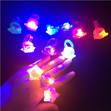 New 30pcs Colorful Party LED Flashing Light Ring Rave Party Glow Jelly  led love ring star Finger Rings For Christmas New Year 2024 - buy cheap