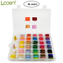 Looen 96pcs Embroidery Floss Cross Stitch Thread Kit with Threader Bobbins Sewing Needles Storage Box Embroidery Starter Kit 2024 - buy cheap