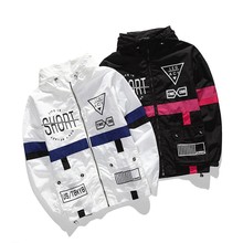 Casaco quebra-vento masculino, jaqueta estilo hip hop versão coreana resistente ao vento roupas plus size 3xl 2024 - compre barato